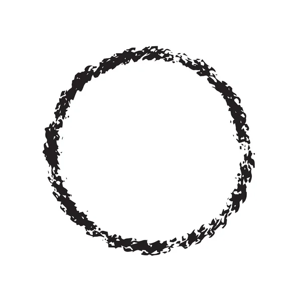 Circle shape vector black grunge background — Stock Vector