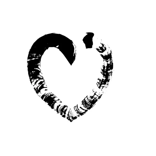 Hjärta form symbol kärlek vektor svart — Stock vektor