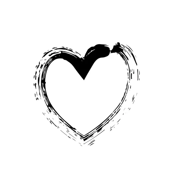 Heart shape symbol love vector black — Stock Vector © olegkozyrev ...