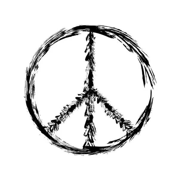 Vredessymbool symbool vector vriendschap pacifisme — Stockvector