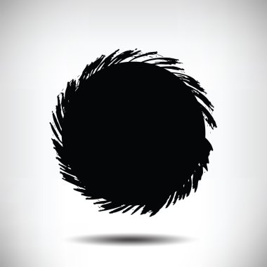 Siyah vektör grunge daire arka plan