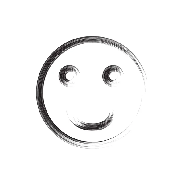 Smile twarz grunge symbol ikonę Emoji — Wektor stockowy