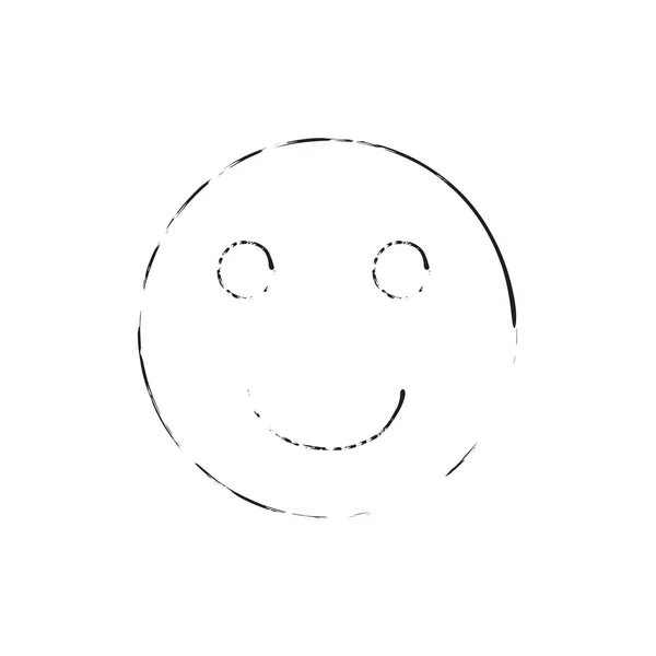Sorriso rosto grunge ícone símbolo Emoji — Vetor de Stock