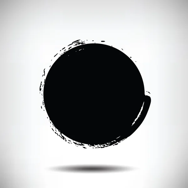 Negro vector grunge círculo fondo — Vector de stock
