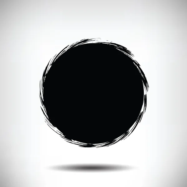 Negro vector grunge círculo fondo — Vector de stock