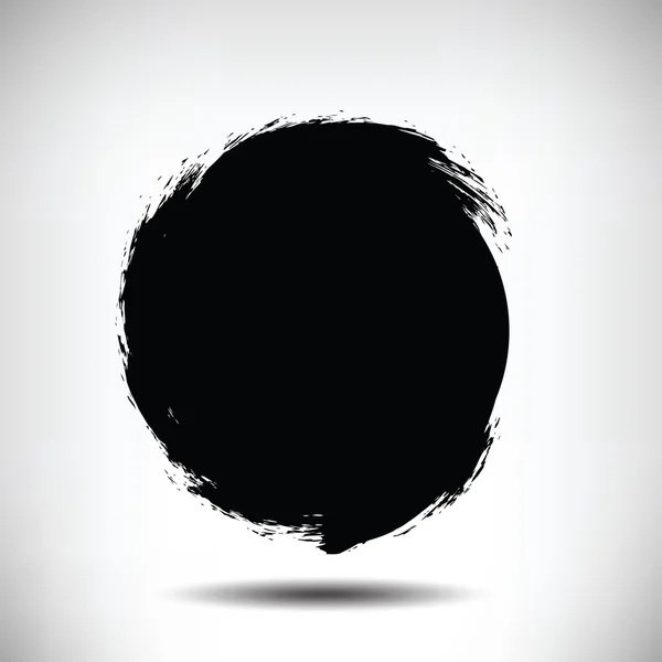 Negro vector grunge círculo fondo — Vector de stock