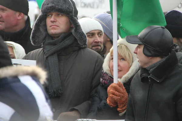 El líder de la oposición Alexei Navalny en la Marcha por unas elecciones justas —  Fotos de Stock