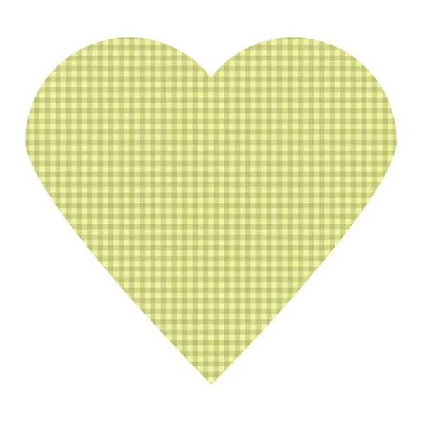 Textiles coeur vecteur vert — Image vectorielle