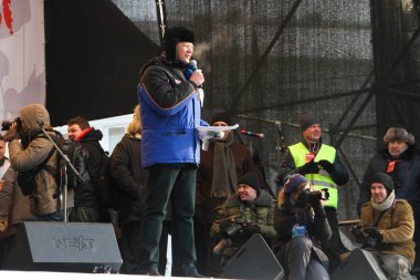 Sahne Alanı'ndaki muhalefet Rally lider Vladimir Ryzhkov
