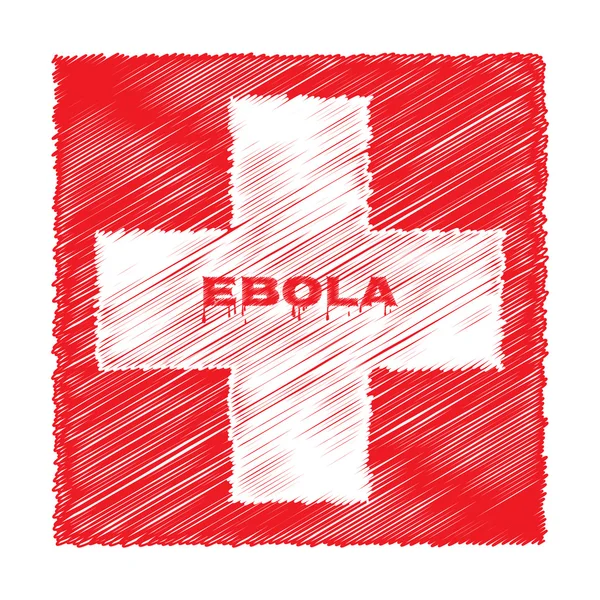 Ebola virus červeného kříže medicína — Stock fotografie