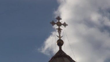 Timelaps gökyüzü bulutlar Ortodoks Kilisesi