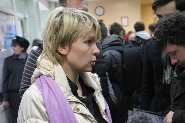 Kandydat na burmistrza lider opozycji Khimki Jewgienija Chirikova — Zdjęcie stockowe