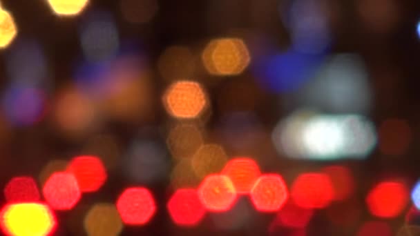 色のライト抽象背景街 — ストック動画