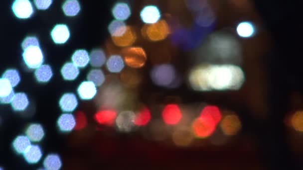 Colored lights abstract background city — Stock Video