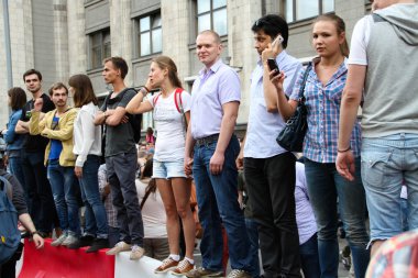 Bilinmeyen muhalefet eylem Alexei Navalny destek