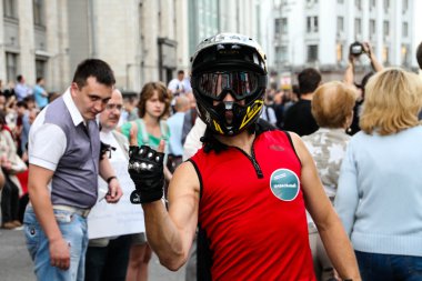 Bilinmeyen muhalefet eylem Alexei Navalny destek