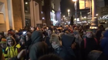 Oppositionists açık bir eylem Alexei Navalny, Manezhnaya Meydanı destek