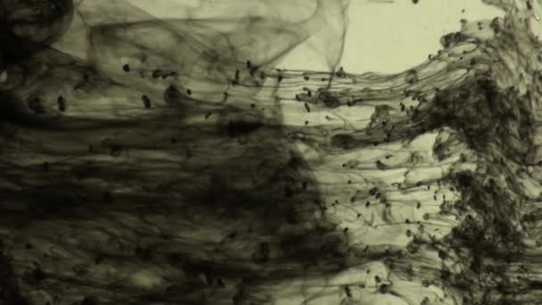 Чернила в воде абстрактный эффект облака — стоковое видео