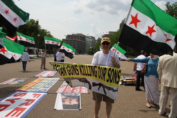 Rusya'nın destek Assad'ın rejiminin karşı Suriye Diaspora protesto