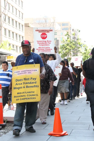 Trabalhadores protestam nas ruas da América — Fotografia de Stock