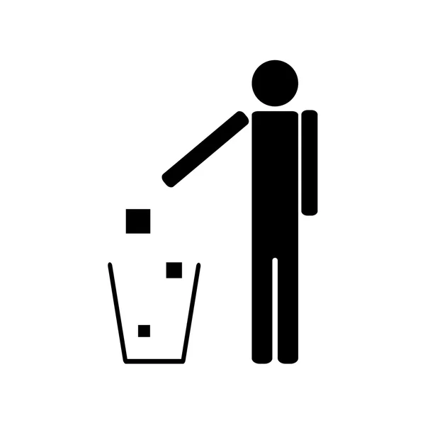 Menschen, die mit Müll werfen — Stockvektor