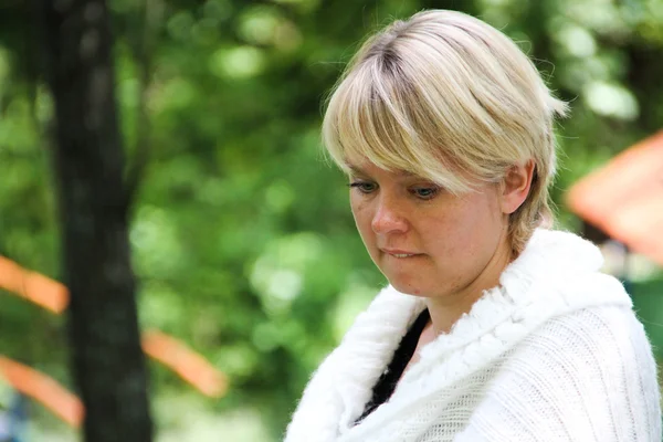 The leader of the movement to defend Khimki forest policies Evgeniya Chirikova — Stock Photo, Image