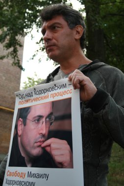 Politikacı Boris Nemtsov Khodorkovsky destek eylemleri