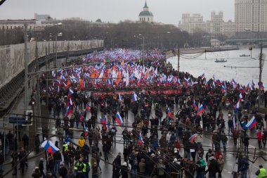 Sütun üzerinde Mart Boris Nemtsov bellek yas oppositionists