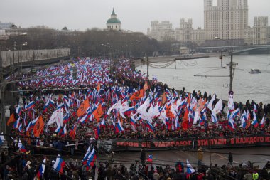Sütun üzerinde Mart Boris Nemtsov bellek yas oppositionists