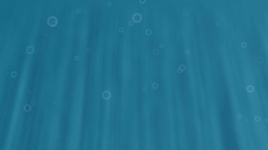 Muhteşem mavi su ve kabarcıklar soyut