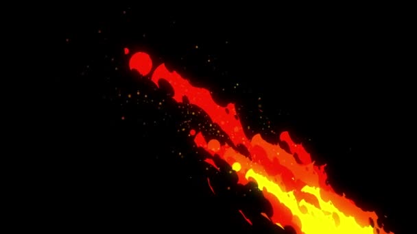 Fuoco con scintille effetto animato — Video Stock