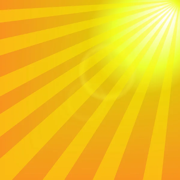 Parlak sarı güneşin ışınları soyut seyahat arka plan ile — Stok Vektör