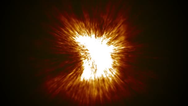 Brillo de fuego efecto especial haces de partículas abstractas Brillo mosca — Vídeos de Stock