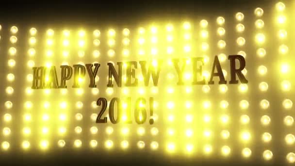 Happy New Year 2016 light background — стоковое видео