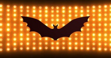 Kara yarasadan siluet Cadılar Bayramı 4k arka plan