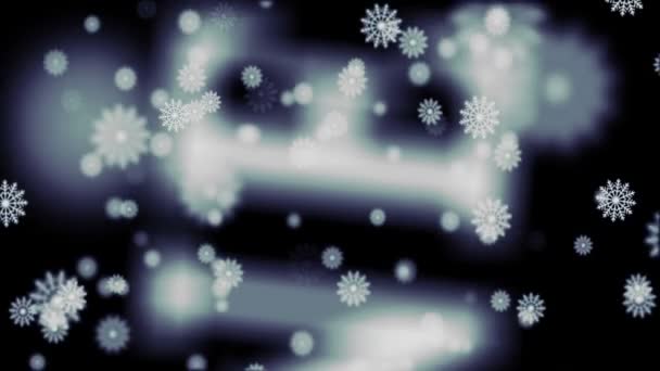 ハッピー新年休日の雪の背景 — ストック動画