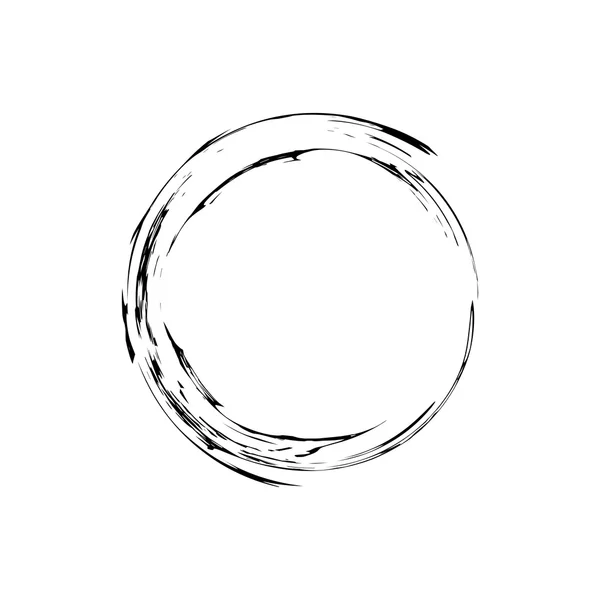 Cirkel grunge inkt vlek vector achtergrond — Stockvector