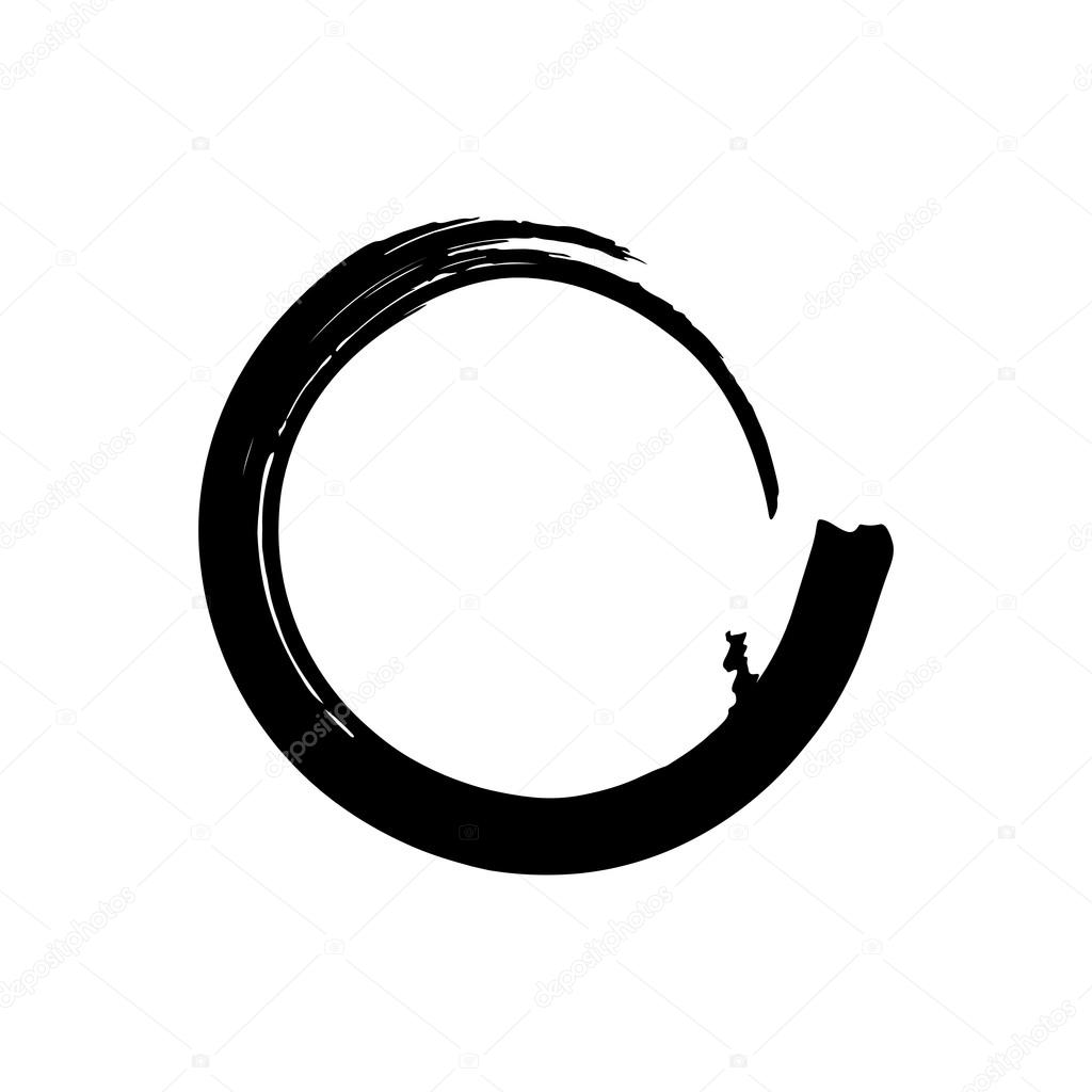 Circle grunge ink spot vector background