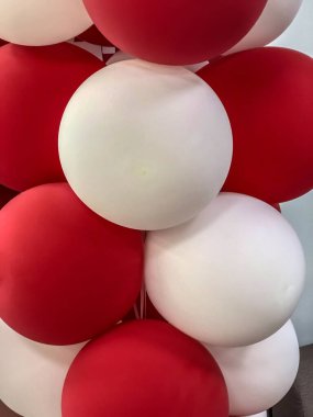 fotoğraf kırmızı ve beyaz balonlar, şişirilebilir