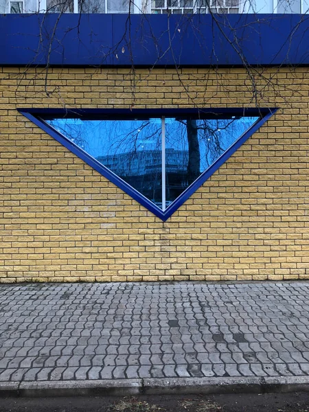Foto Schaufenster Des Blauen Glases — Stockfoto