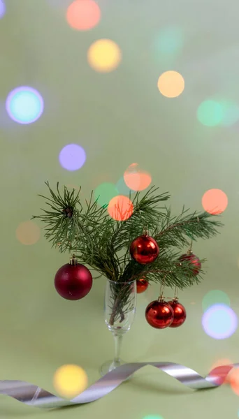 Frohe Weihnachten Und Ein Gutes Neues Jahr Karte Banner Flachlage — Stockfoto