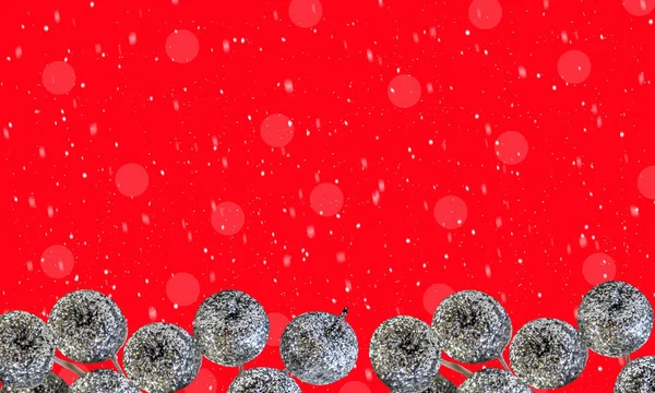 Gelukkig Nieuwjaar Vrolijk Kerstfeest Kaart Webbanner Platte Lay Met Ruimte — Stockfoto