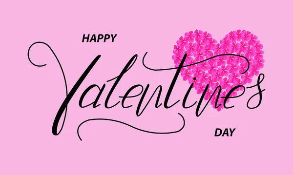 Happy Valentine\'s day! Card, online banner, greeting card, Flat lay on Valentine\'s Day, on a pink background