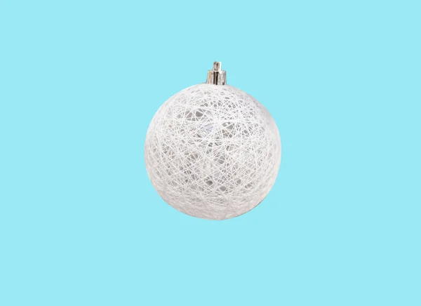 Різдвяна Іграшка Біла Кулька Ізольована — стокове фото