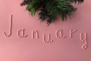 Ayın adını yazdı Ocak boncukları