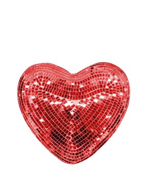 Sevgililer Günü 'nde aynaların kalbinin etrafını saran parlak bir tasarım.