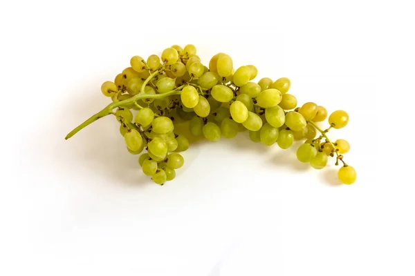 Zdjęcie Zielonych Winogron Białym Tle Zbliżenie — Zdjęcie stockowe