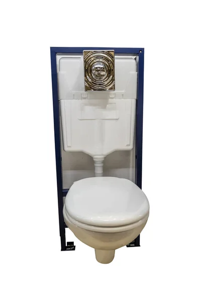 Фото Крупный План Изолированный Висячий Туалет Крепежами — стоковое фото