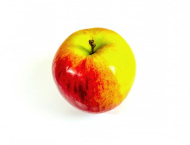 fotoğraf kırmızı elma beyaz arkaplanda yakın plan