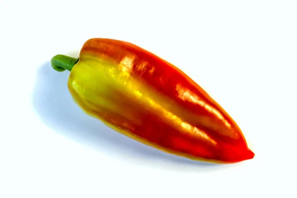 Stock Fotka Closeup Bell Pepper Isolated White Background — Stock fotografie